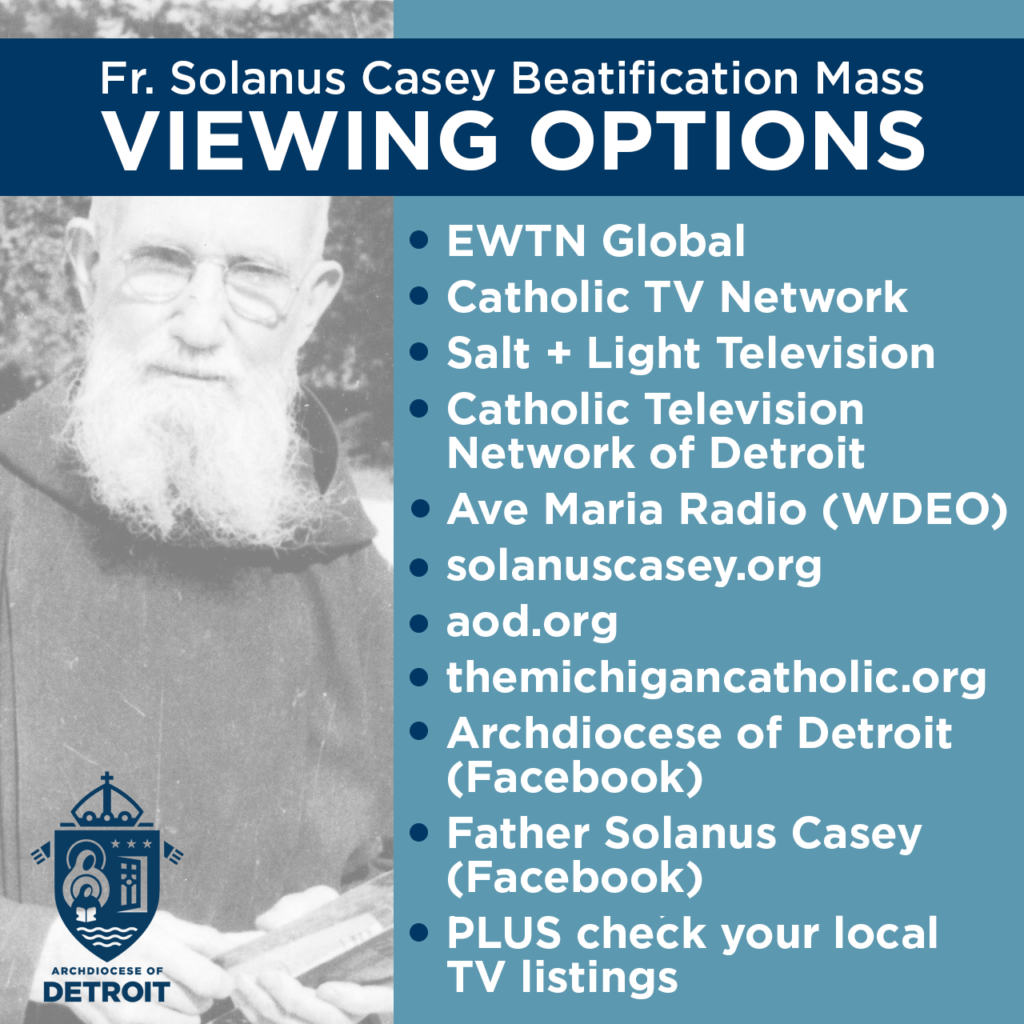 Can't be at Ford Field tomorrow? No worries!

The beatification of Father Solanu...