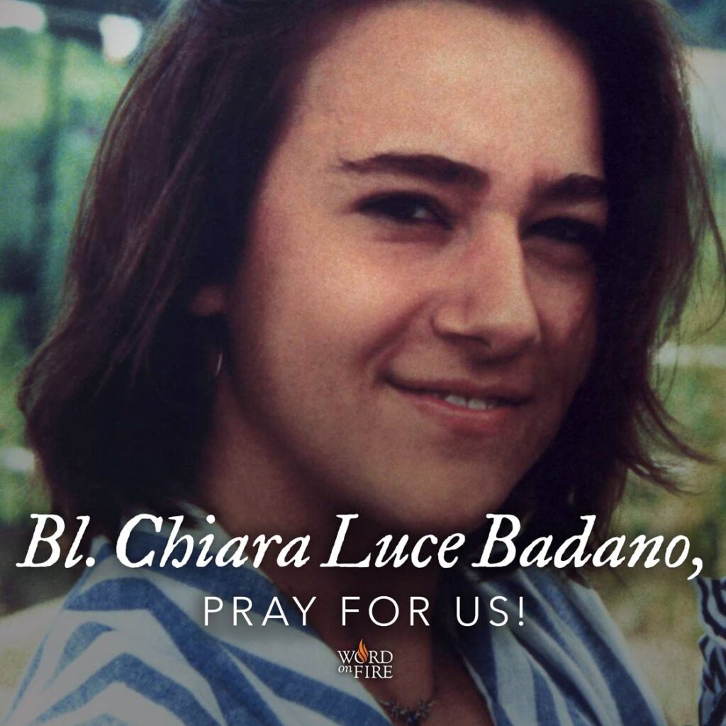 St. Chiara Luce Badano, young saint and model of ordinary sanctity, pray for us...