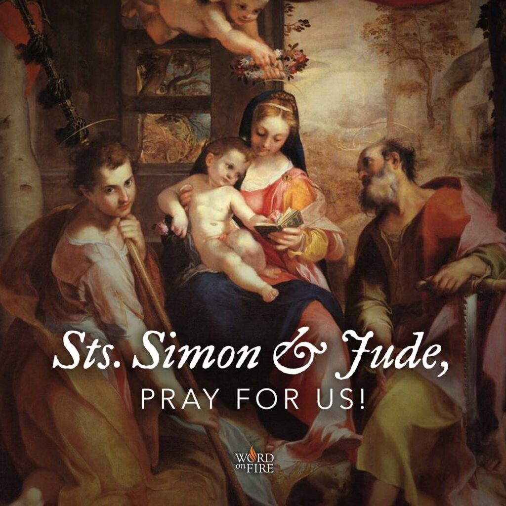 Sts. Simon and Jude, apostles, missionaries, and martyrs, pray for us!